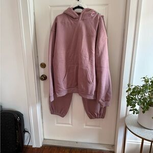 Women's Dusty Rose Hoodie Sweatshirt - Cozy Pullover